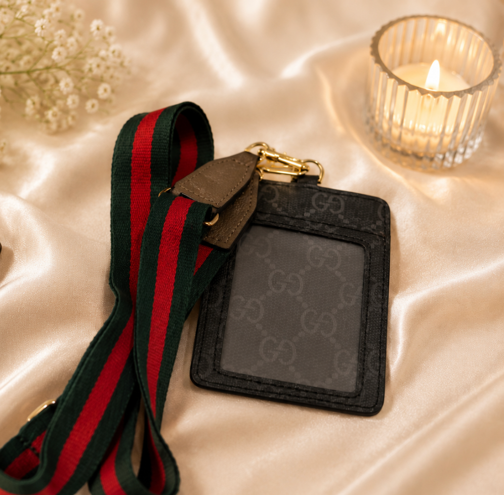 Designer-Inspired ID Holder with Lanyard