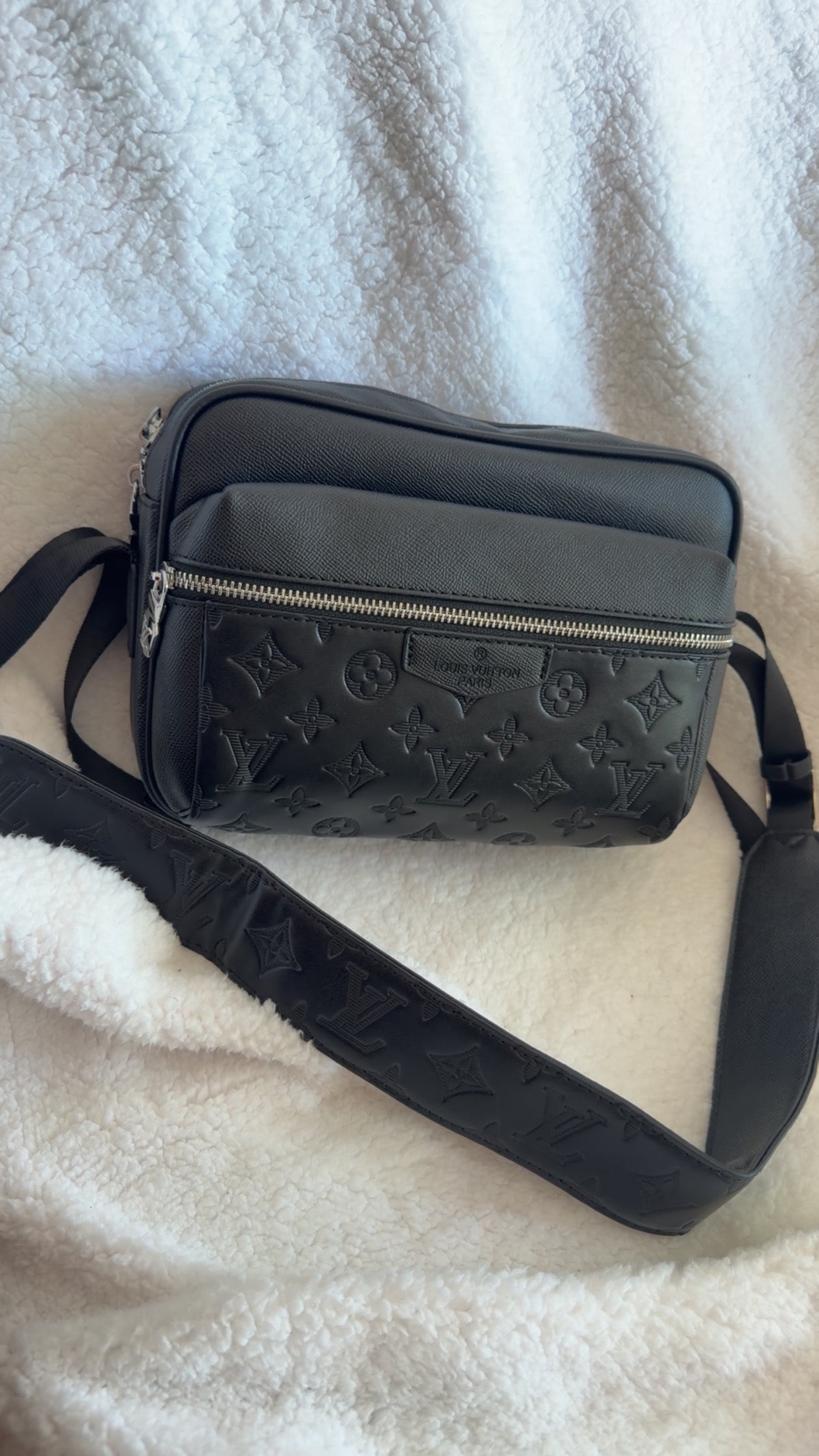 Black Monogram Trio Crossbody