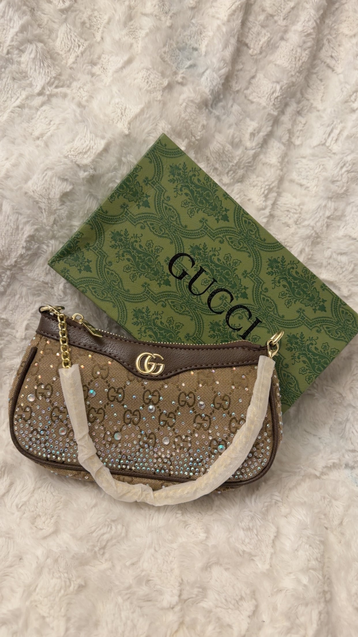 Crystal Monogram Shoulder Bag