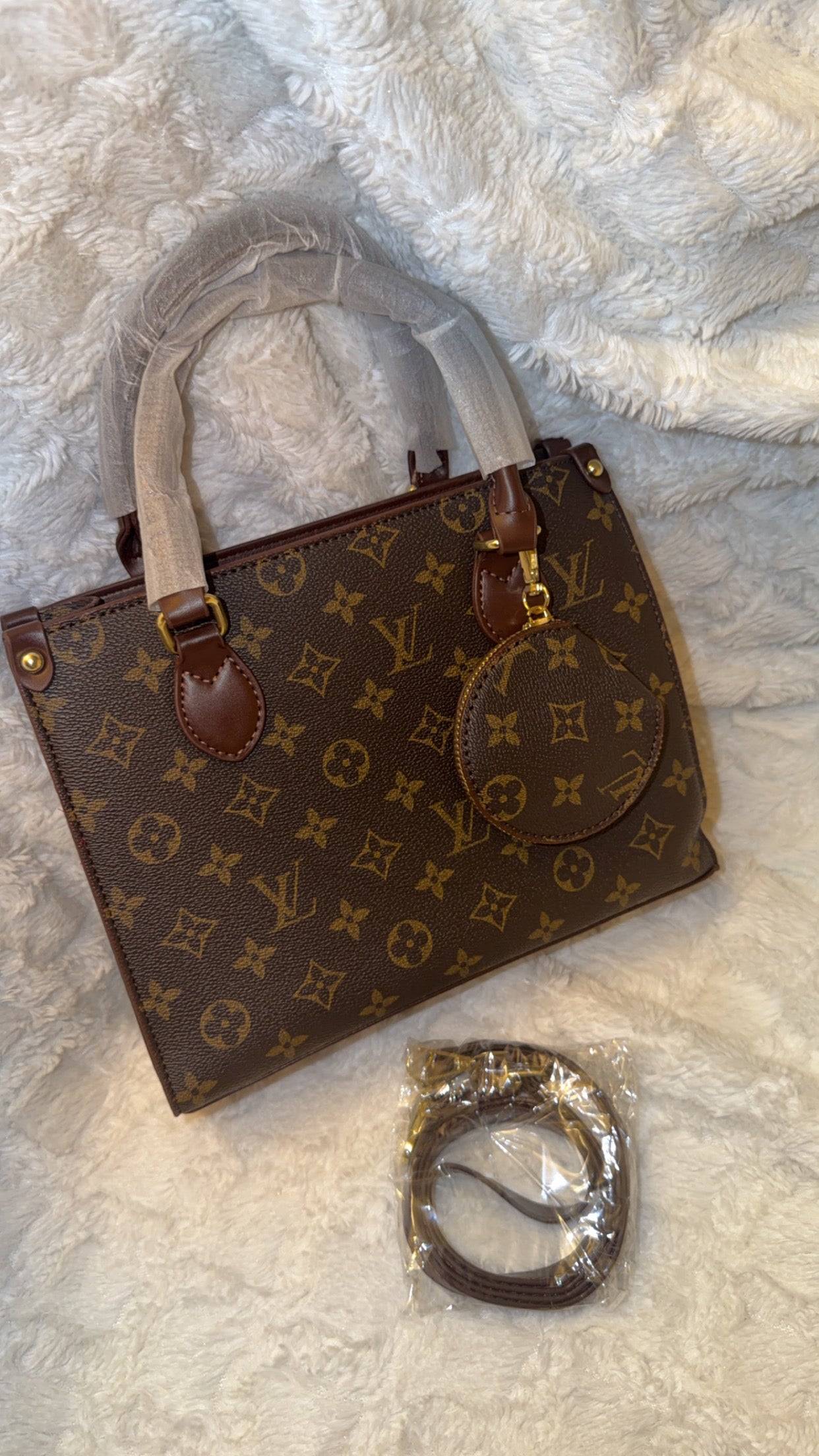 Monogram Structured Tote with Round Pouch