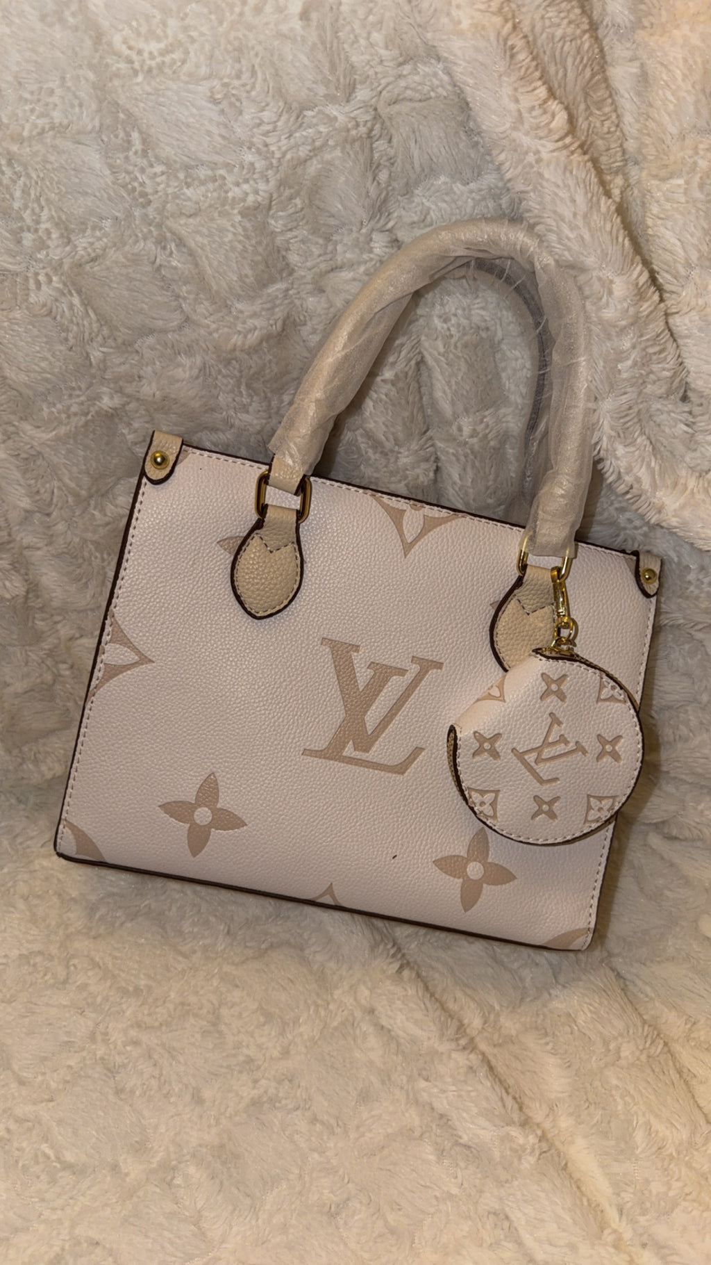 Monogram Structured Tote with Round Pouch