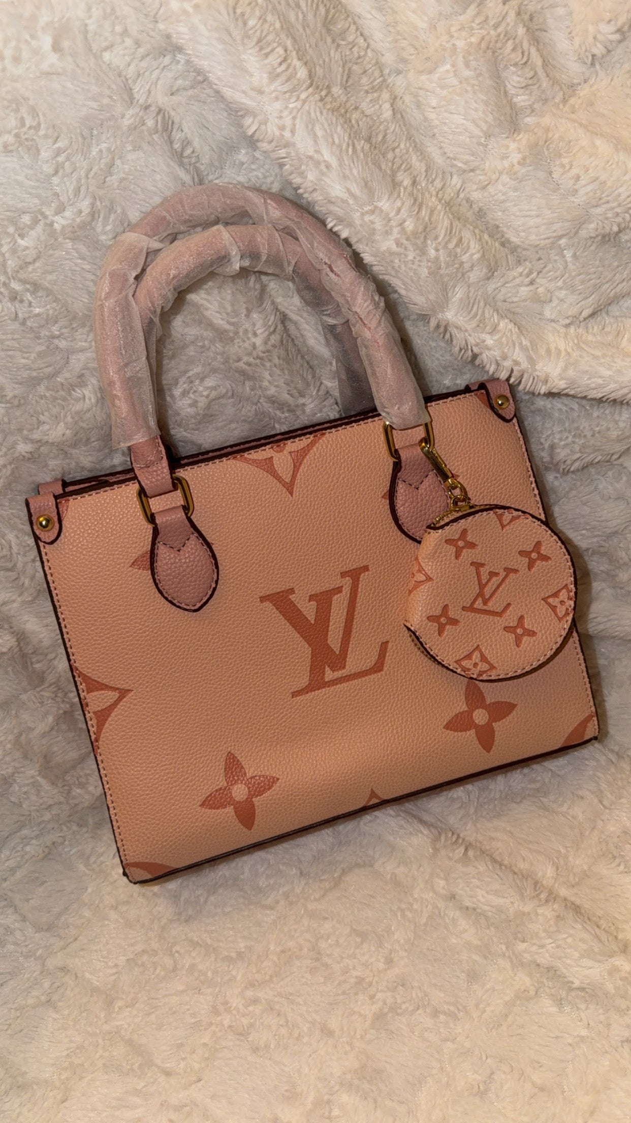 Monogram Structured Tote with Round Pouch