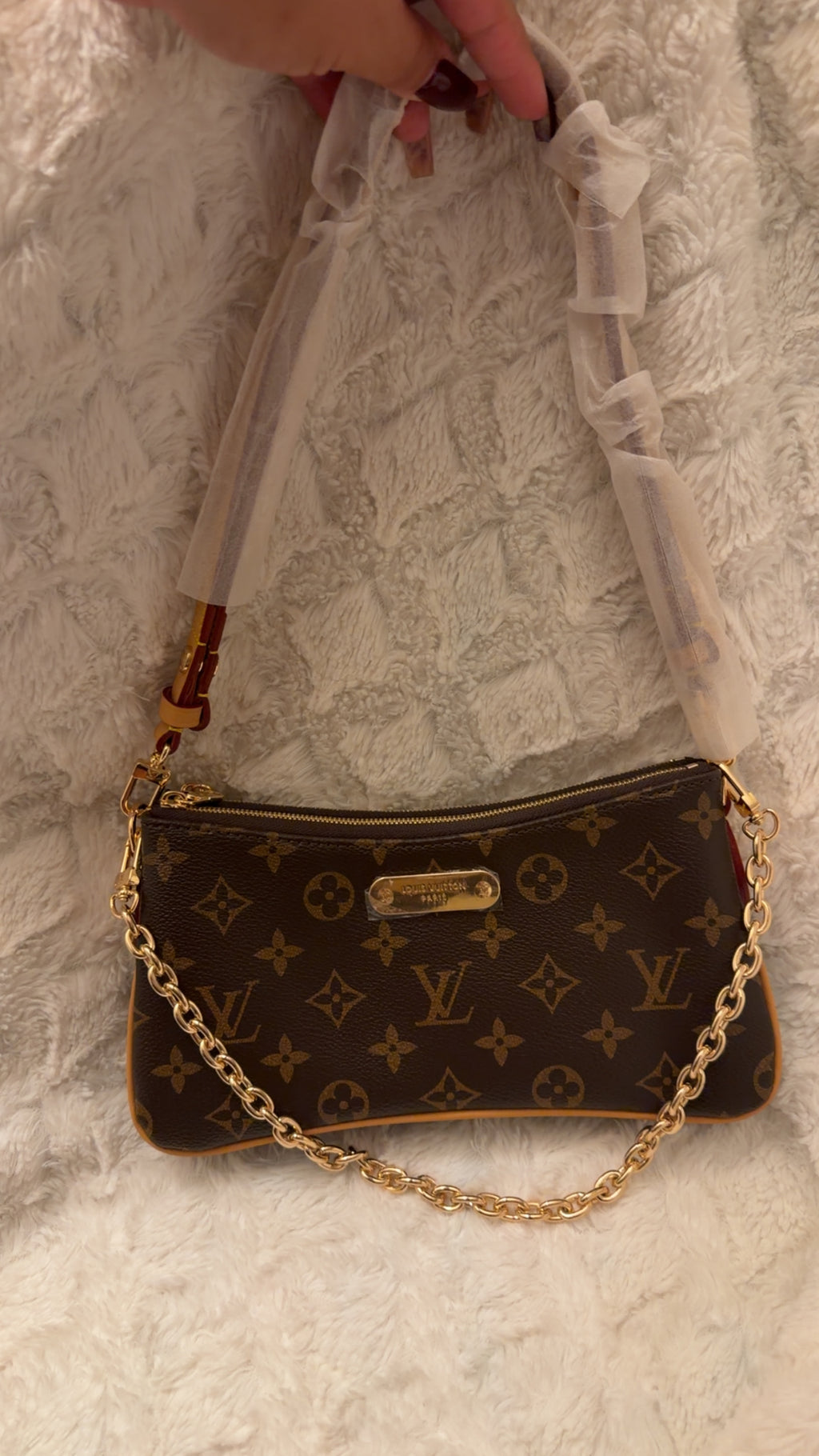 Monogram Pochette with Gold Chain
