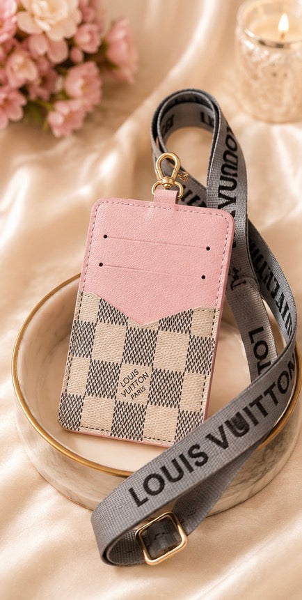 Designer-Inspired ID Holder with Lanyard