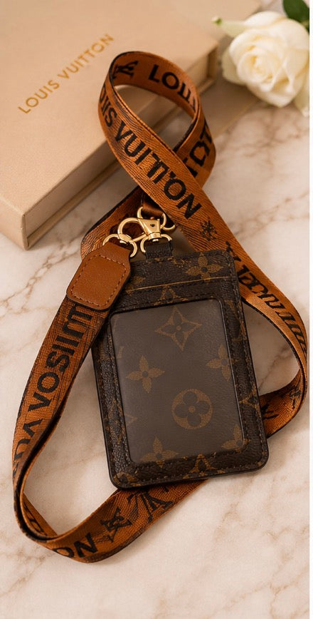 Designer-Inspired ID Holder with Lanyard